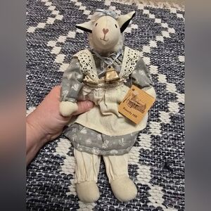 Collectible Poverty Hill Country Lamb Doll & Farm Friends Goat Doll